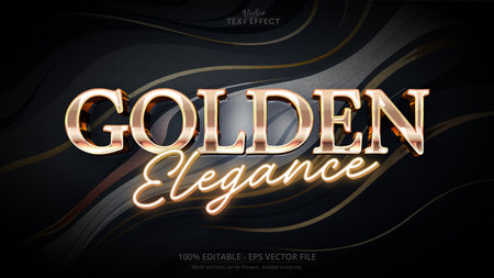 Golden text with elegant style on a black marble texture; perfect for sophisticated design projects.のイラスト素材