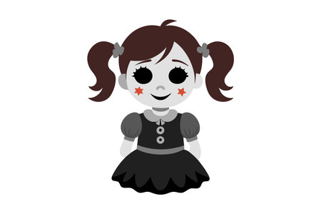 Girl dressed as a skeleton for Halloweenのイラスト素材