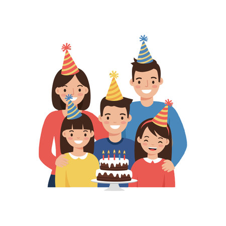 The first frame shows a cake without candles, while the second frame features lit candles on the cake.のイラスト素材