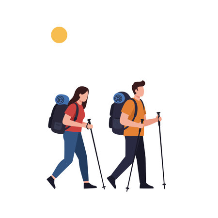 First frame shows rest, second frame shows movementのイラスト素材