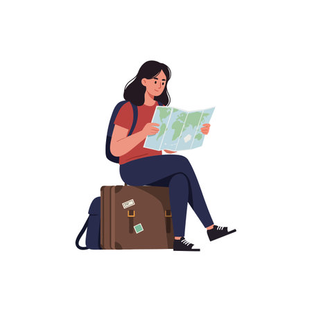 The woman transitions from sitting to standing with excitement.のイラスト素材