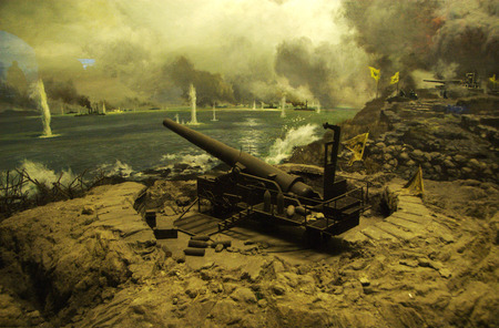 Sino-Japanese naval battleのeditorial素材