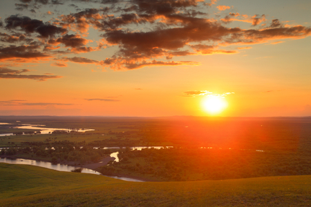 Prairie sunsetの写真素材