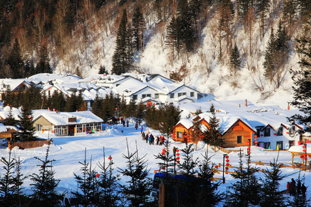 China snow Townshipのeditorial素材