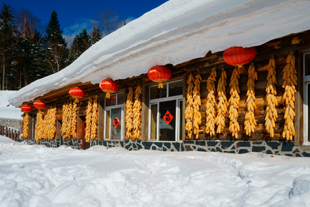 China snow Townshipのeditorial素材