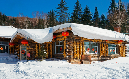 China snow Townshipのeditorial素材