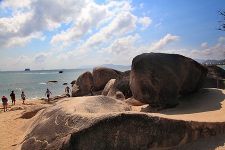 Sanya beach landscape scenery viewのeditorial素材