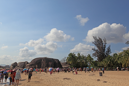 Sanya beach landscape scenery viewのeditorial素材