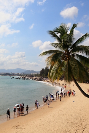 Sanya beach landscape scenery viewのeditorial素材