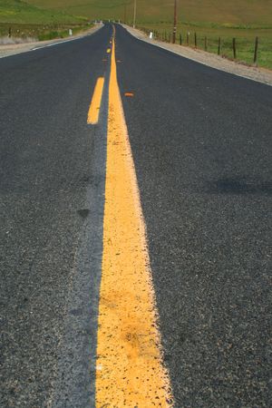 Long infinite road on a sunny day. 