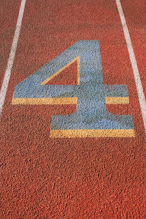 Number Four on a Running Lane