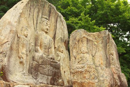 Chilburam on Namsan in Gyeongjuの写真素材