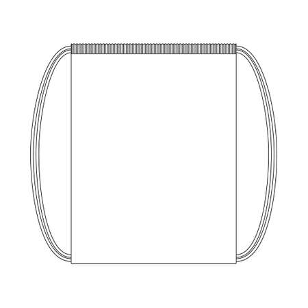 Template drawstring bag vector illustration flat design outline clothing collectionのイラスト素材
