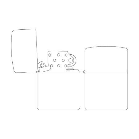 Template cigarette lightervector illustration flat design outlineのイラスト素材