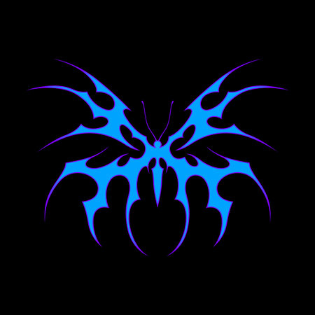 Neo tribal y2k gothic style tattoo. Cyber sigilism heart design. Vector illustration.のイラスト素材