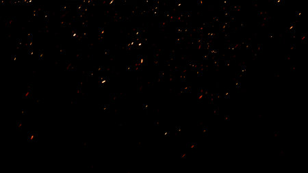 Floating embers sparks background PNG transparent. Opacity or screen mode usage for overlay images.の写真素材