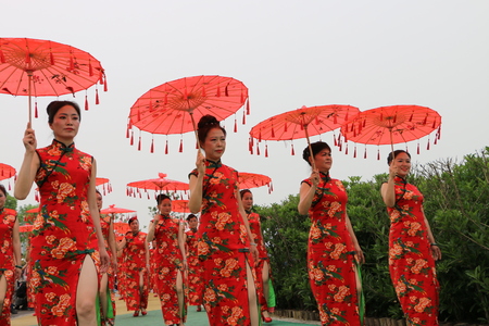 Chinese cheongsam showのeditorial素材