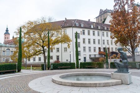Baden-Baden, Germany - November 16, 2018: Street view of Caracalla spa yard, cityscape in the Black Forest (Schwarzwald)のeditorial素材