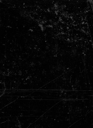 Abstract background textured with scratches and stains in pitch black.の写真素材