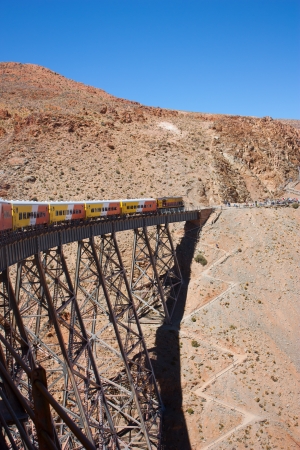 train in the clouds, 4170 meters over Sea levelのeditorial素材