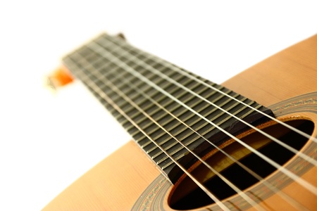  	Details of classic spanish wooden guitarの写真素材