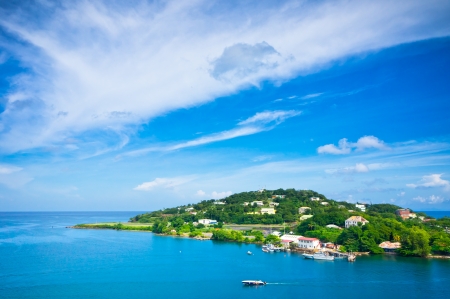 Beautiful view of Saint Lucia, Caribbean Islandsの写真素材