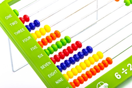 Abacus toy for child isolated on white background