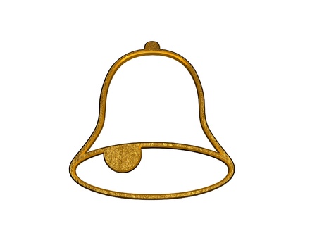 3d golden bellの写真素材