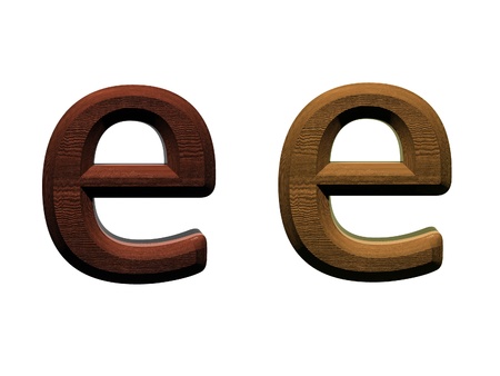one letter of wooden alphabet. Computer generated 3D photo rendering. の写真素材