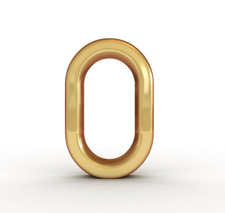 One letter of golden alphabet の写真素材