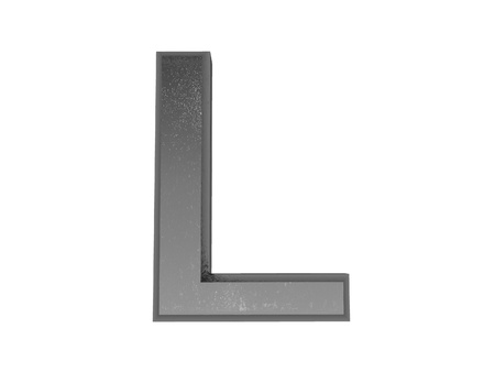 3d alphabet a in metal, on a white isolated background. の写真素材