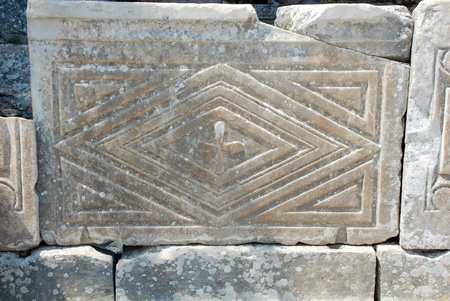 Ephesus , Turkey - (Ephesus stone relief.)の写真素材