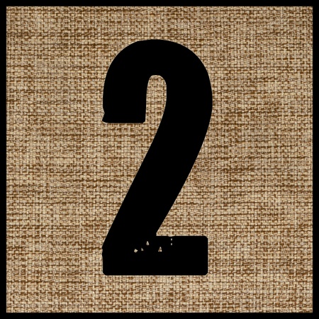 number two on the fabric.の写真素材