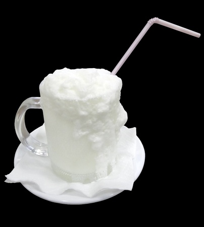 Susurluk buttermilk foamy   Isolated black background                                 の写真素材