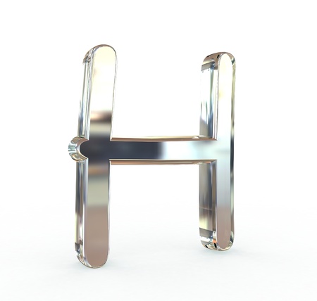 3d metal alphabet symbol  isolated  の写真素材