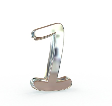 3D Metal number isolated