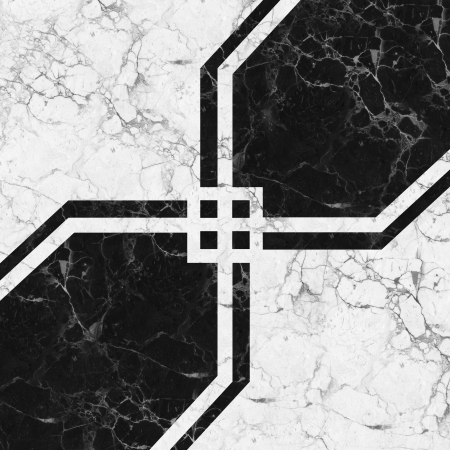 Black white marble-stone mosaic texture   High res  の写真素材
