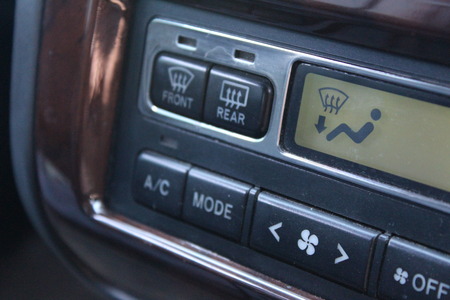 The control unit climate control in the carの写真素材