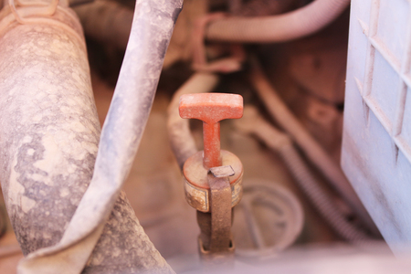 The automatic transmission dipstick in Japanese carsの写真素材