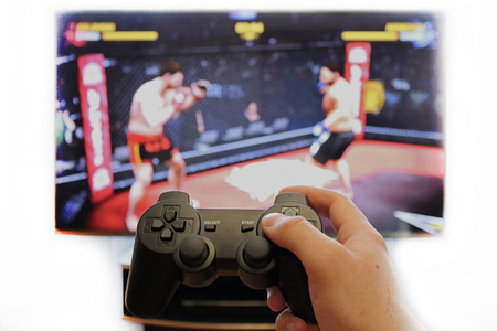Joystick for video game consoles in the hands