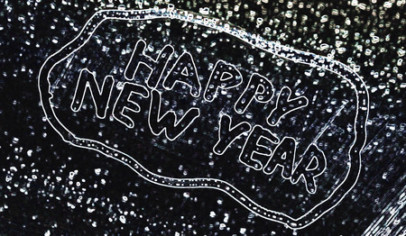 The inscription "happy new year"の写真素材