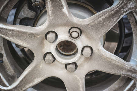 Dirt on the car - close-up viewの写真素材