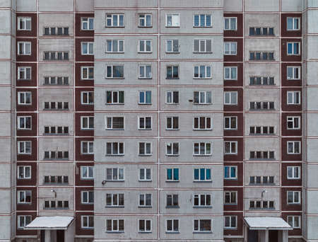 The old gray panel house. texture and backgroundの写真素材