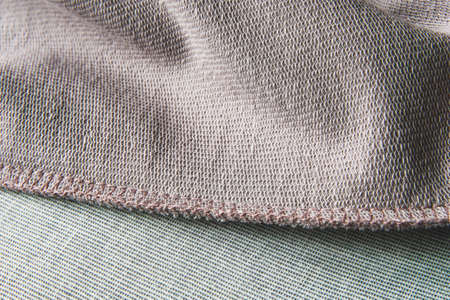 A good quality stitch of knitwear close-up. selective focus. Macro shootingの写真素材