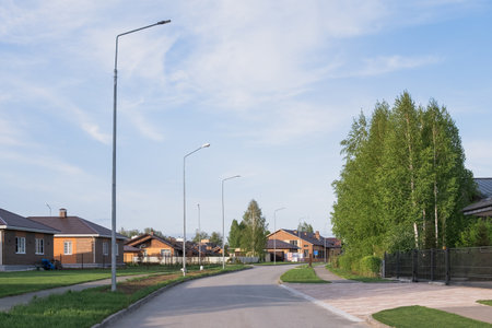 Village houses during the day in summerの写真素材
