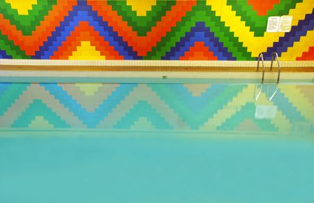 Colorful Swimming Poolの写真素材