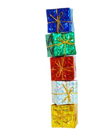 Stack of Christmas Presentsの写真素材