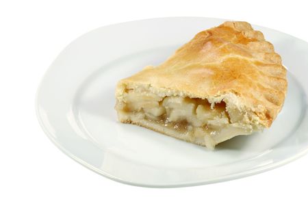 Apple Pie on a plateの写真素材