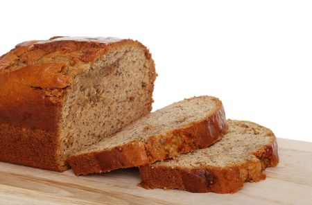  Isolated sliced banana bread