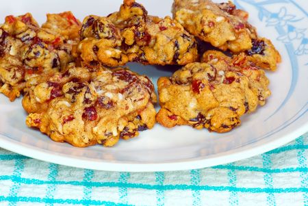  Fruitcake cookies close upの写真素材